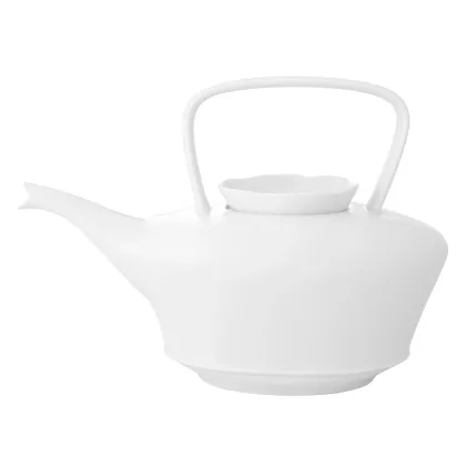 Picture Large porcelain tea pot from the modern Crown White - Vista Alegre collection