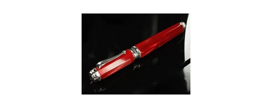 obrazek 2 Prestiżowa Czerwień Pióro Kulkowe Celluloid Montegrappa
