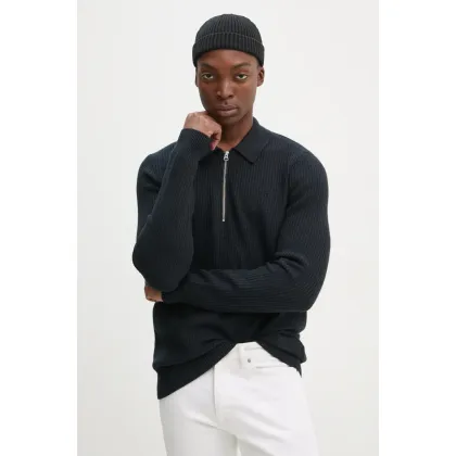 Zdjęcie Samsoe Samsoe sweter męski kolor granatowy lekki M24400023