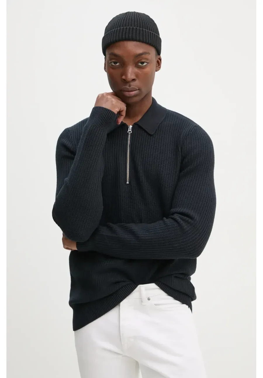 obrazek 1 Samsoe Samsoe sweter męski kolor granatowy lekki M24400023
