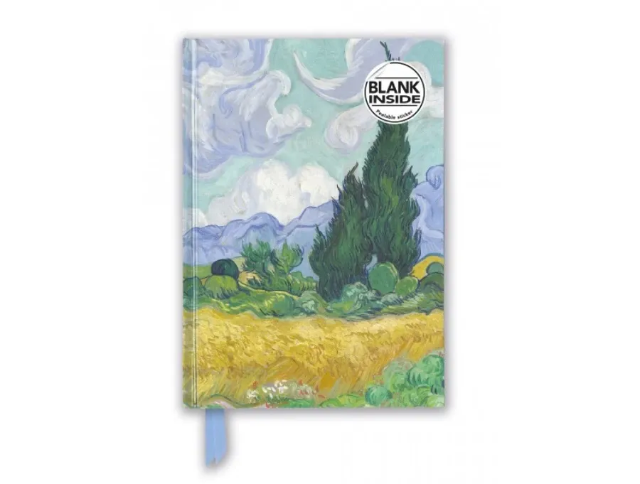 obrazek 1 Dziennik pusty (Vincent van Gogh: Pole pszenicy z cyprysami) - Flame Tree Publishing
