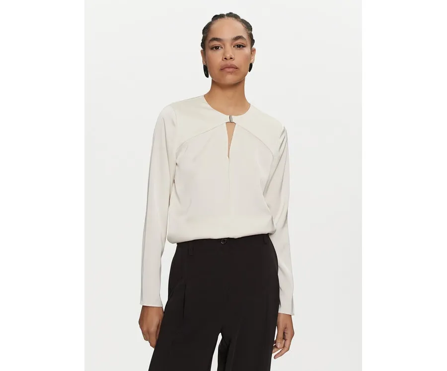 obrazek 1 Calvin Klein Bluzka K20K207650 Écru Regular Fit