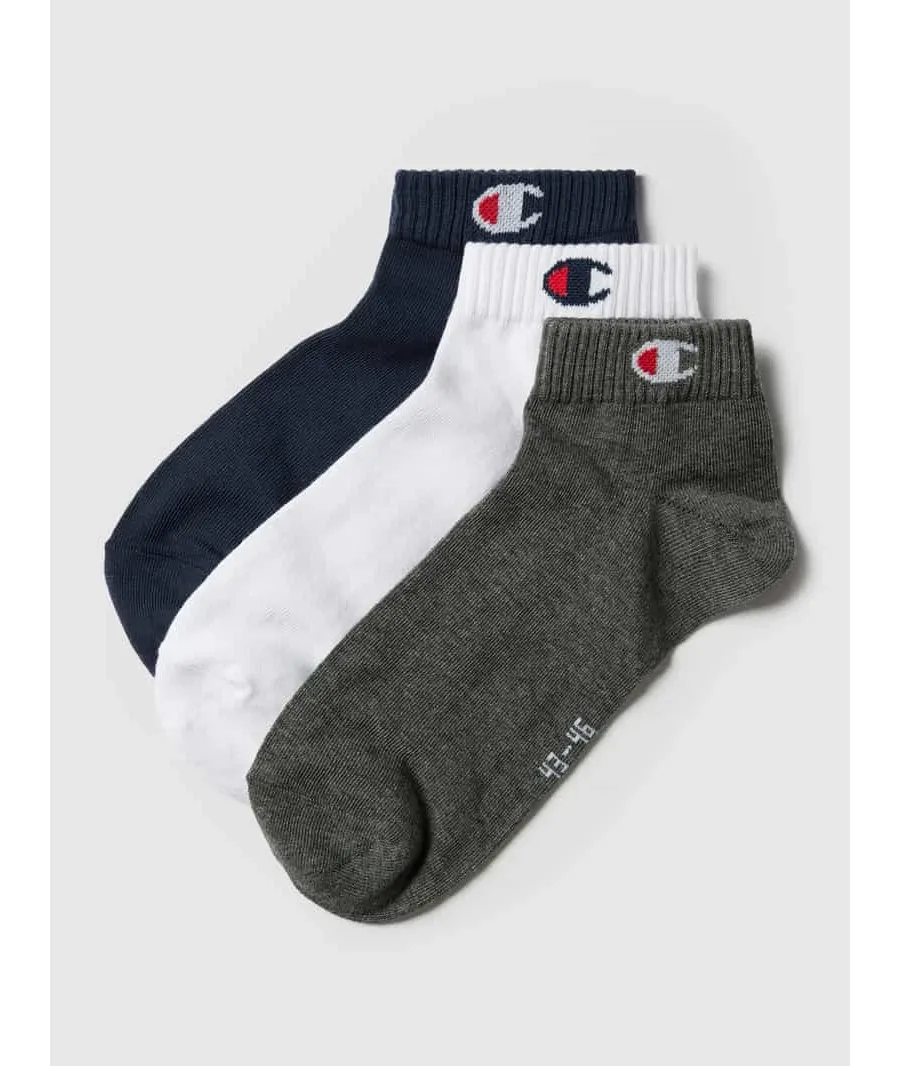 obrazek 1 Skarpety z detalem z logo, w zestawie 3 szt., model „Quarter Sock”