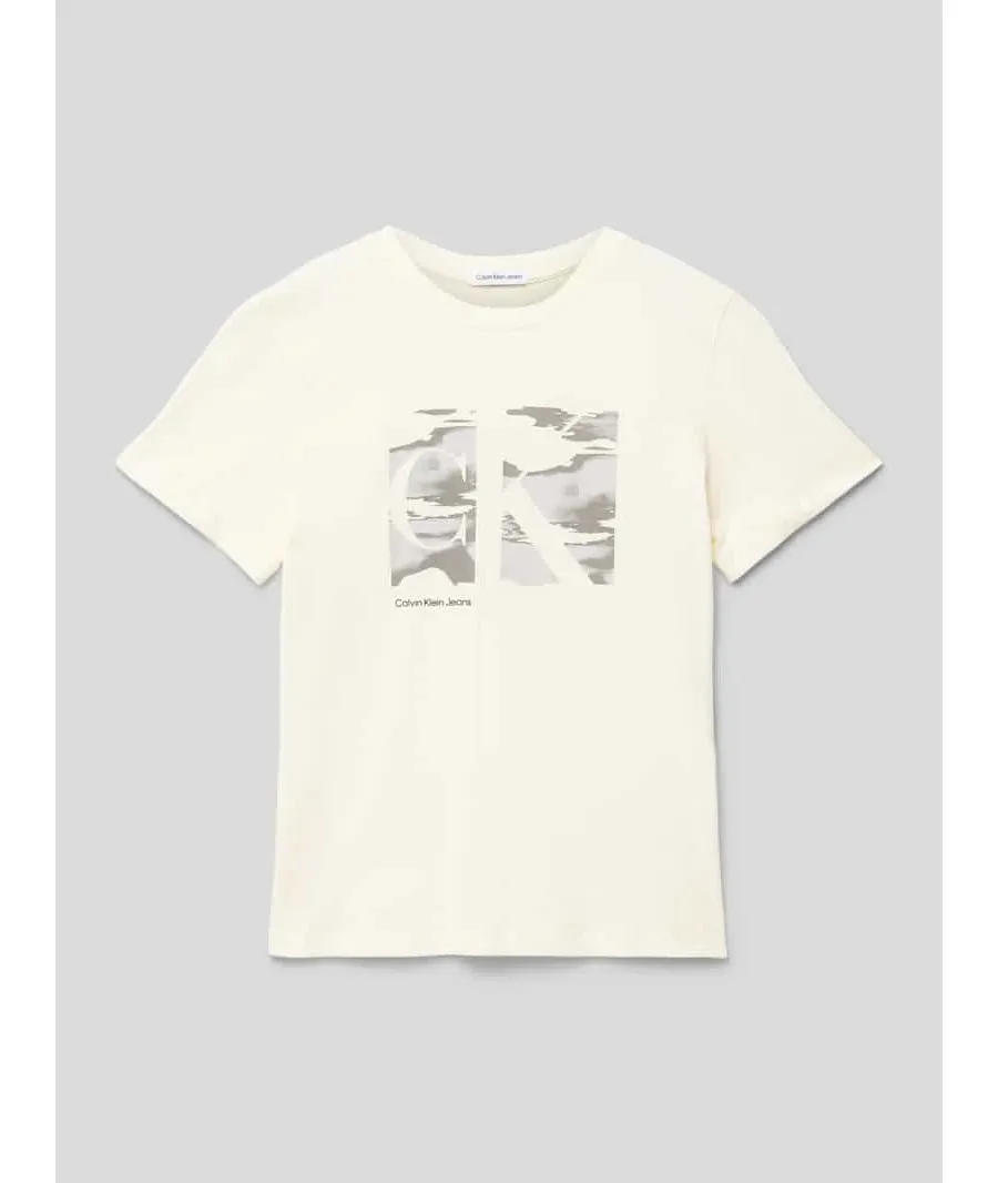 obrazek 1 T-shirt z nadrukiem z motywem i logo model ‘SERENITY MONOGRAM’