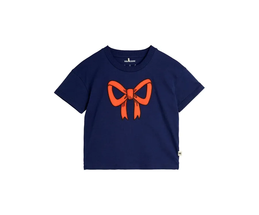 obrazek 1 MINI RODINI T-Shirt Bow 2512012860 Granatowy Regular Fit