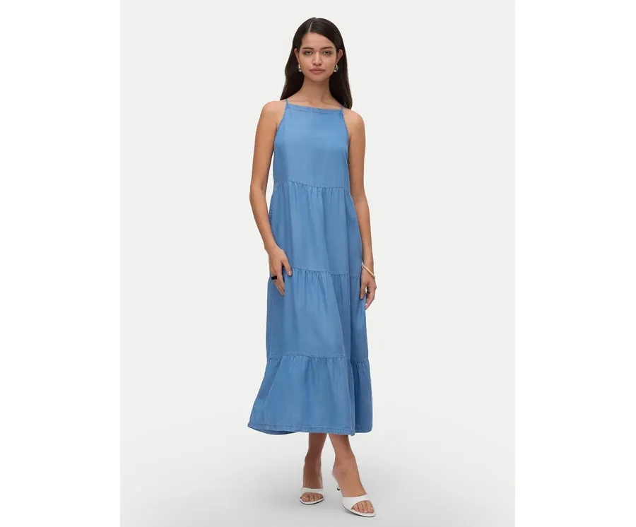 obrazek 1 Vero Moda Sukienka letnia Fleur 10326075 Niebieski Loose Fit