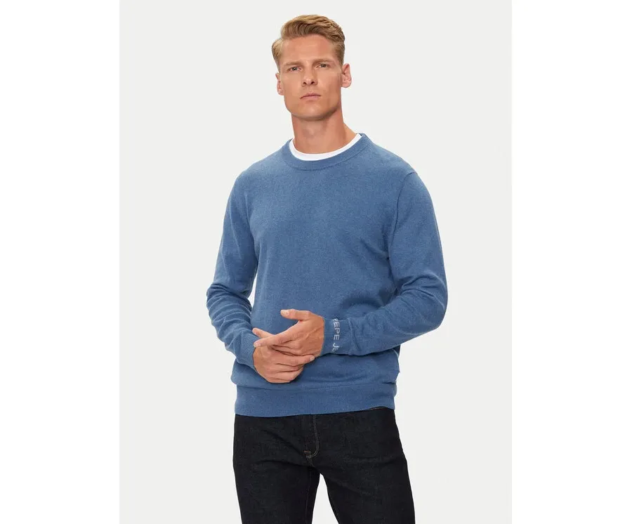 obrazek 1 Pepe Jeans Sweter New Andre PM702469 Niebieski Regular Fit