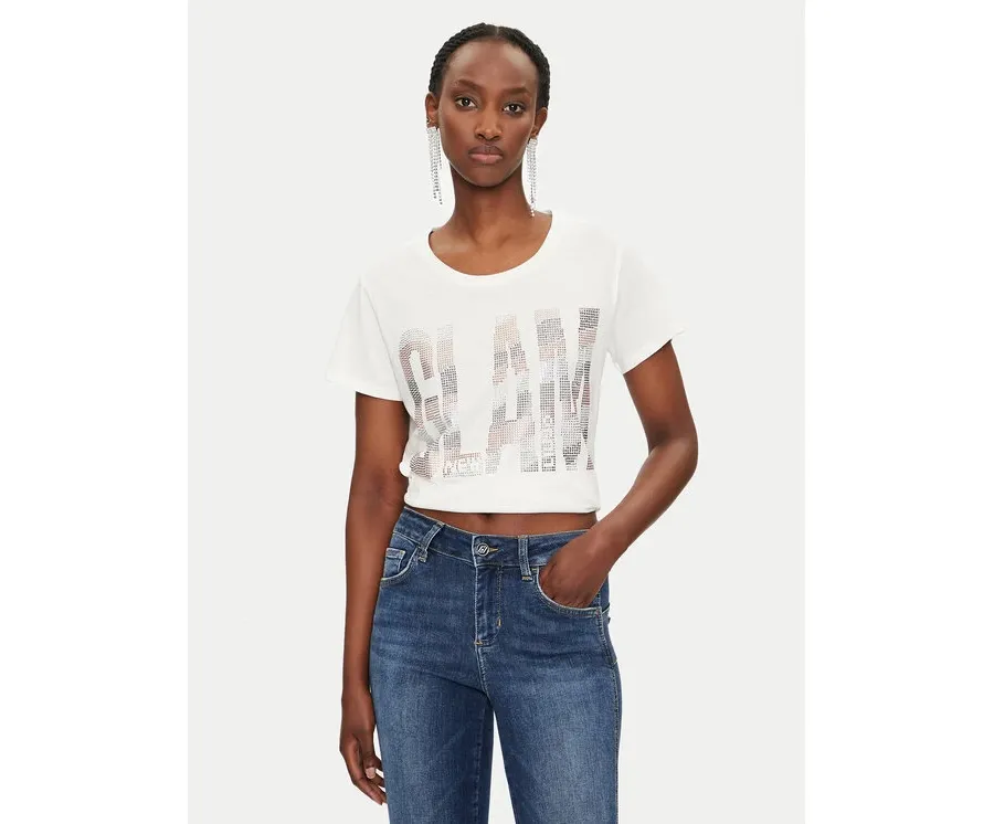 obrazek 1 Liu Jo T-Shirt TF4205 JS923 Biały Regular Fit