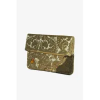 Picture Fantastic evening clutch bag made of silk and leather - Terrida