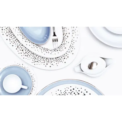 Zdjęcie Stylowa i elegancka porcelanowa zastawa stołowa 68 el. - Porcel