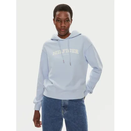 Zdjęcie Tommy Hilfiger Bluza Monotype Flock WW0WW41236 Błękitny Relaxed Fit