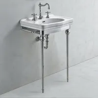 Picture Stylish Dandy console with LA01 washbasin and towel rack - 3SC