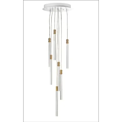 Zdjęcie Nowoczesny żyrandol z 7 przezroczystymi szklanymi zawieszkami – Il Paralume Marina