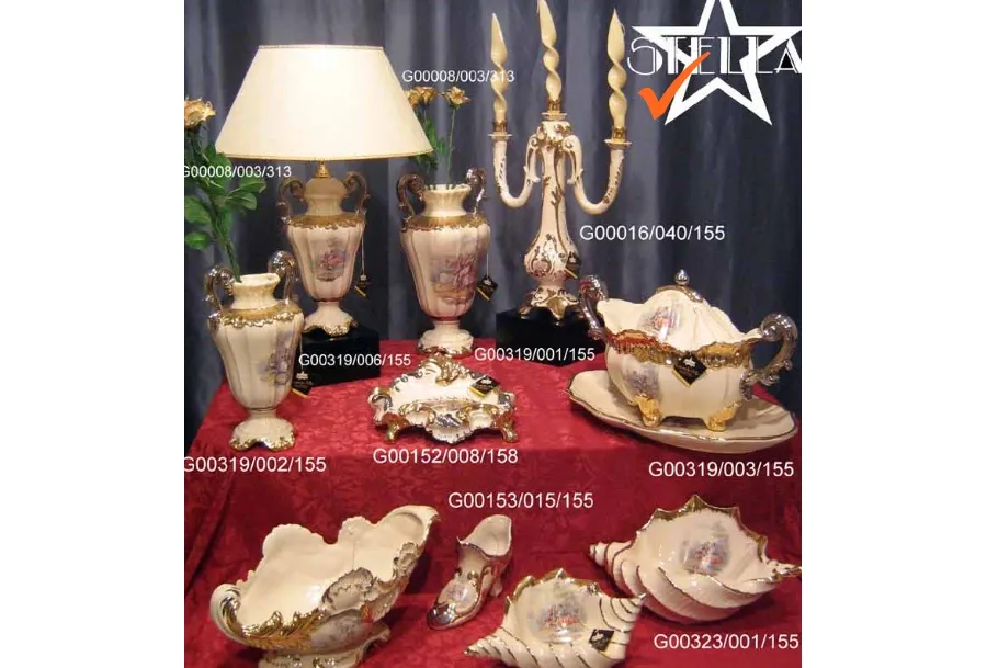 obrazek 1 Stylowy trójramienny świecznik ze złotem i platyną