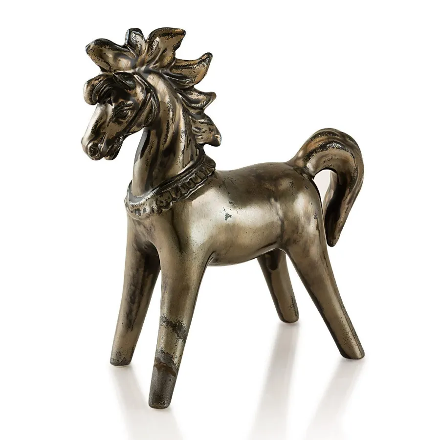 obrazek 1 Ceramiczna statuetka konia trojańskiego w oksydowanym brązie – Ahura