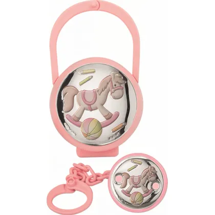 Zdjęcie Luksusowe Etui i zawieszka na smoczek Konik na biegunach 7x11 cm