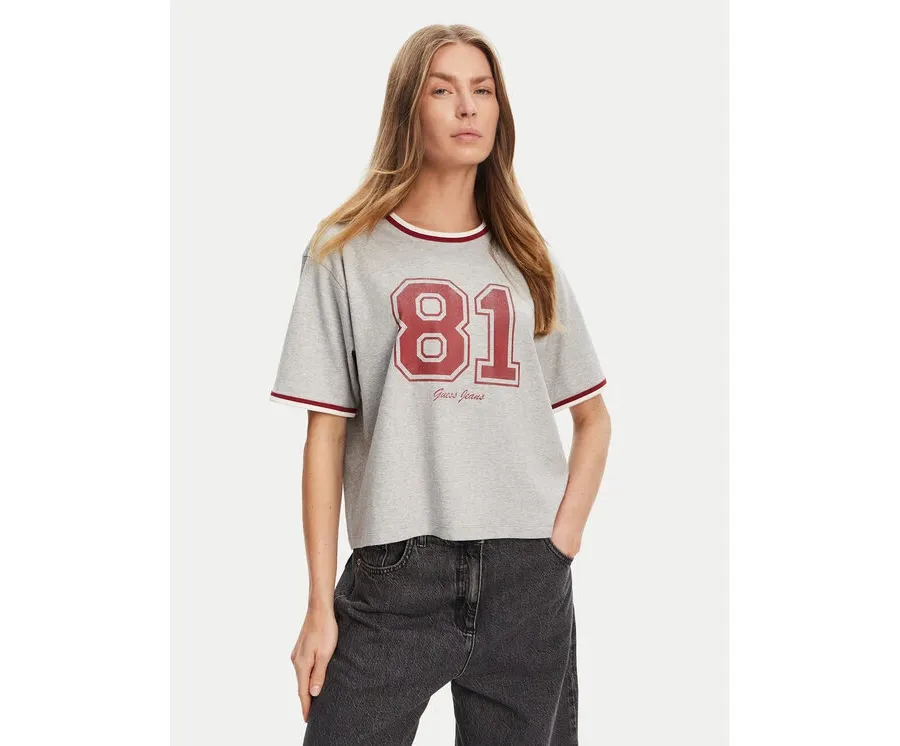 obrazek 1 Guess Jeans T-Shirt W5YI19 K8HM0 Szary Regular Fit