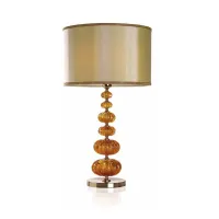 Zdjęcie Wyśmienita lampa stołowa z kryształu w kolorze bursztynu