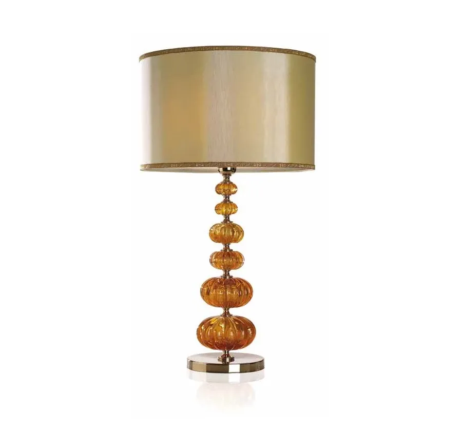 obrazek 1 Wyśmienita lampa stołowa z kryształu w kolorze bursztynu