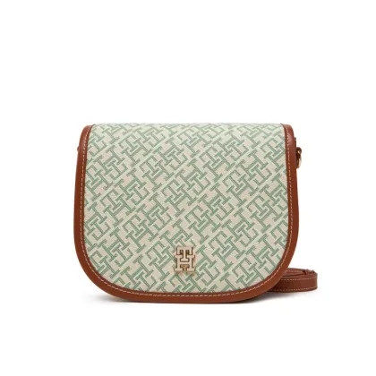 Zdjęcie Tommy Hilfiger Torebka Th Monoplay Leather Saddle Bag AW0AW17414 Zielony