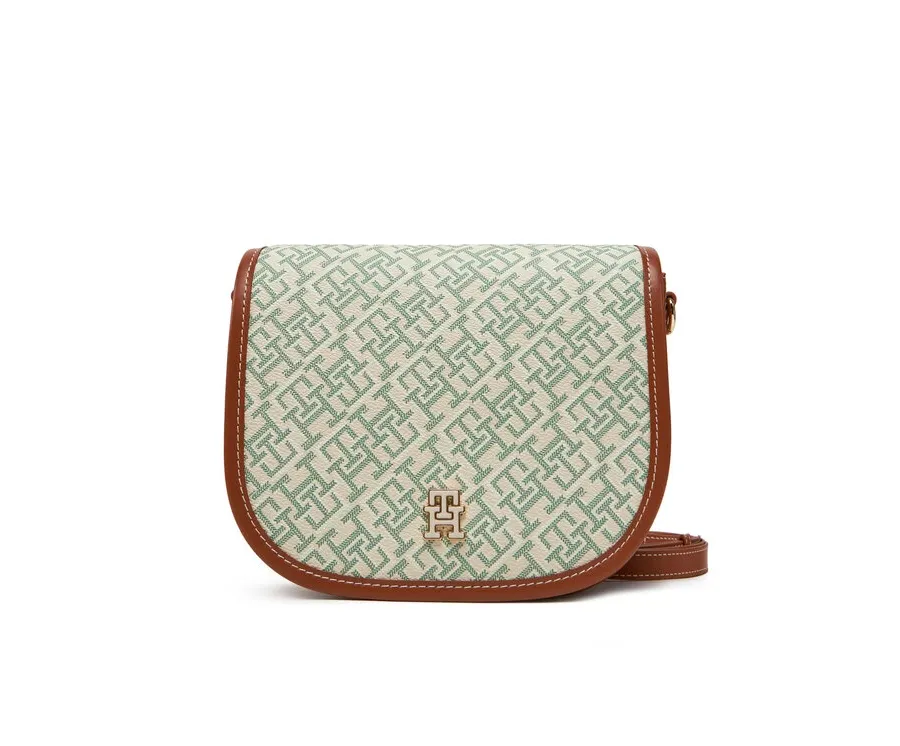 obrazek 1 Tommy Hilfiger Torebka Th Monoplay Leather Saddle Bag AW0AW17414 Zielony
