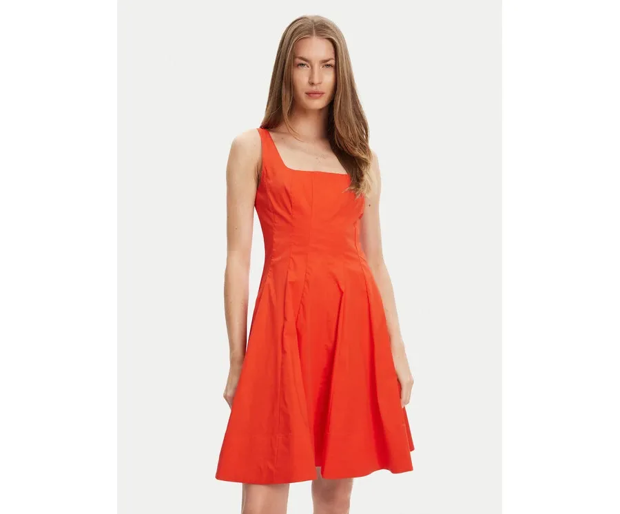 obrazek 1 STAUD Sukienka codzienna Mini Wells R25S2249PO Pomarańczowy Slim Fit
