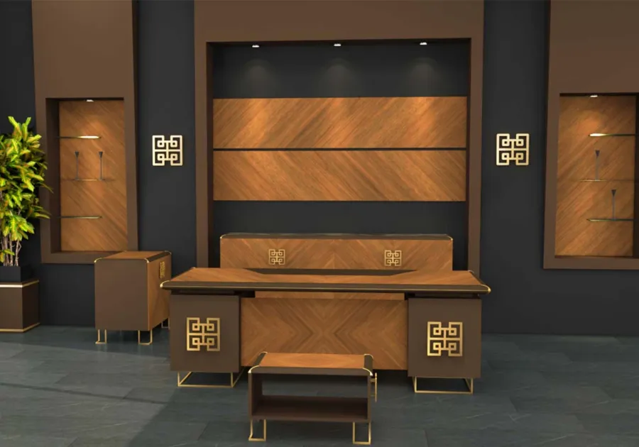 obrazek 2 Klasyczny komplet mebli gabinetowych - Cagin Office