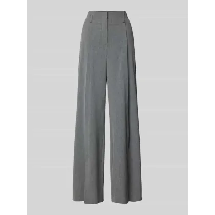 Zdjęcie Spodnie z zakładkami w pasie, szeroką nogawką i szlufkami na pasek model ‘DEVI’