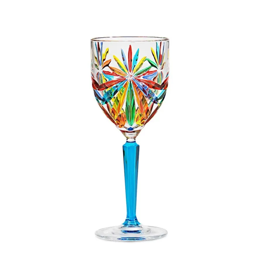 obrazek 1 Dekoracyjny zestaw 6 kieliszków do wina wykonanych ze szkła murano (290 ml)