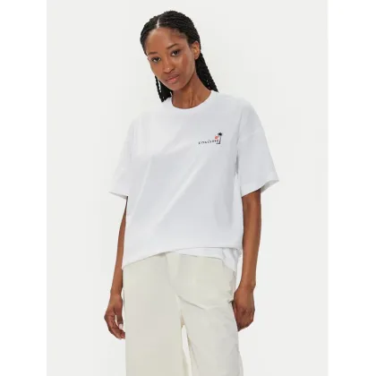 Zdjęcie Converse T-Shirt W Beach Scenentee 10026378-A01 Biały Regular Fit