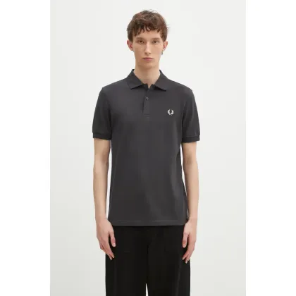 Zdjęcie Fred Perry polo męski kolor szary z aplikacją M6000.V56