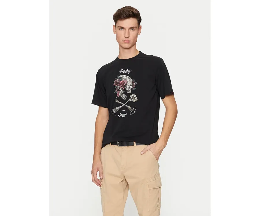 obrazek 1 REPLAY T-Shirt M6954 .000.23740P Czarny Regular Fit