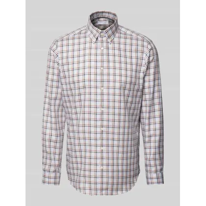 Zdjęcie Koszula biznesowa o kroju regular fit z listwą guzikową