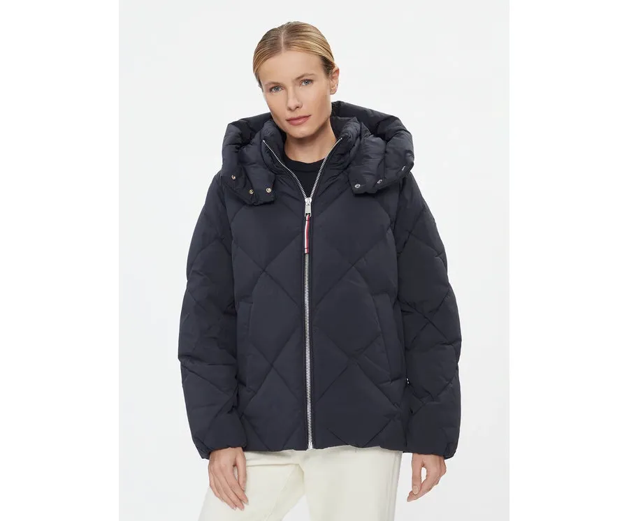 obrazek 1 Tommy Hilfiger Kurtka puchowa Diamond Baffle WW0WW40199 Granatowy Relaxed Fit