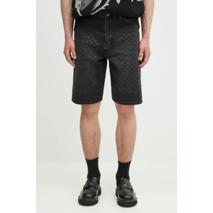 Zdjęcie Daily Paper szorty jeansowe Laser Monogram Denim Shorts męskie kolor czarny 2511132