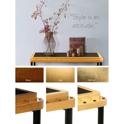 Zdjęcie Stolik boczny w kolorze antycznym złotym do stylowych wnętrz - Authentic Models