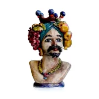Picture Ceramic head of Hades - a mythological sculpture of the god of the underworld of the dead