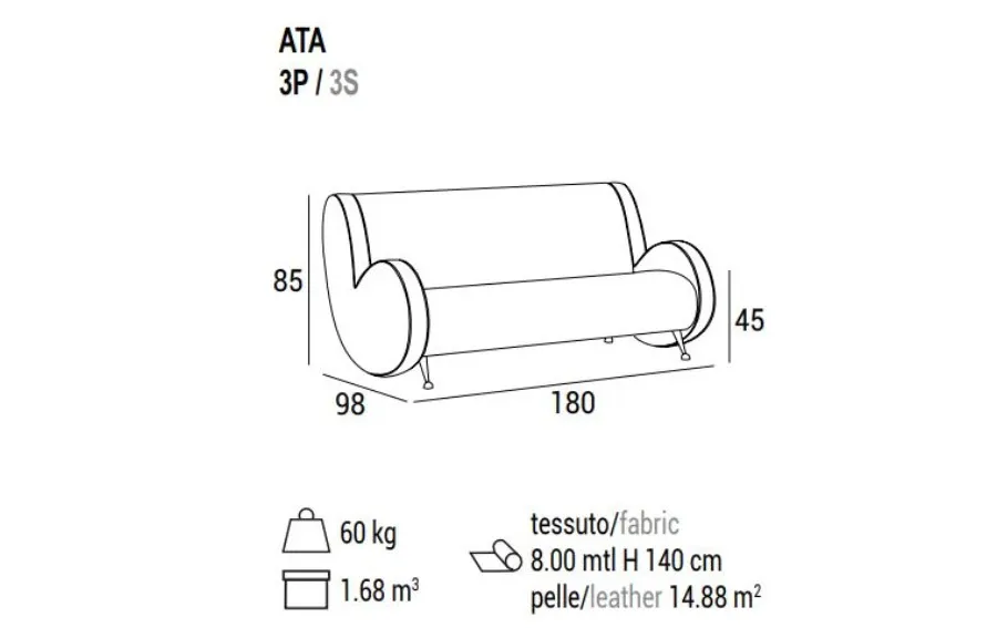 obrazek 6 Elegancka sofa z kolekcji Ata od włoskiej marki