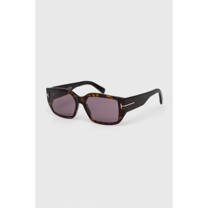 Zdjęcie Tom Ford okulary przeciwsłoneczne damskie kolor brązowy
