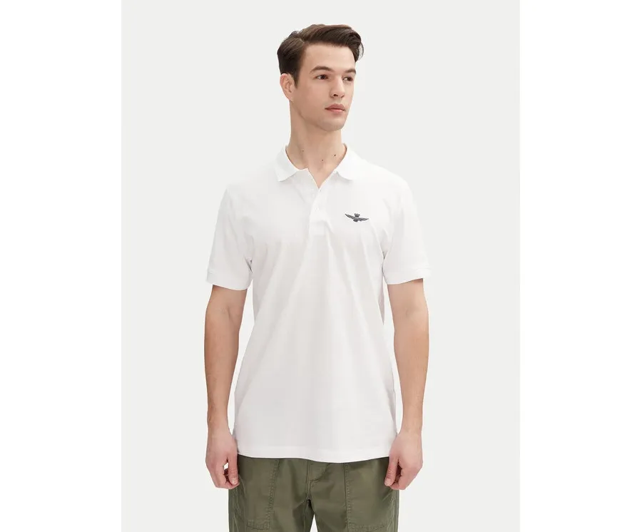 obrazek 1 Aeronautica Militare Polo 251PO1843P191 Biały Regular Fit