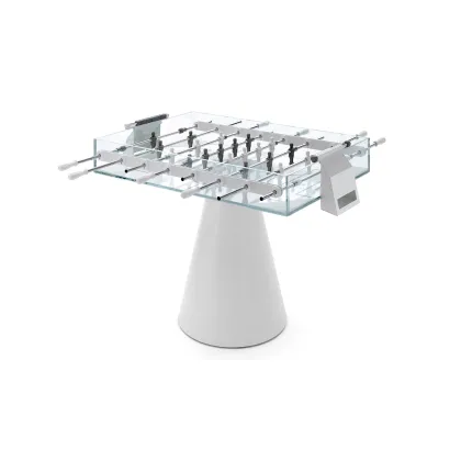 Zdjęcie Luksusowy Stół do Piłkarzyków z Przezroczystym Blatem Biały - FAS