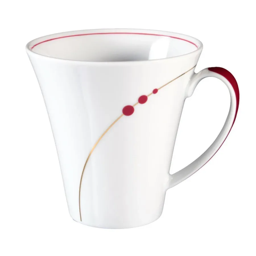 obrazek 1 Stylowy porcelanowy kubek zdobiony czerwonym wzorem - Seltmann Weiden