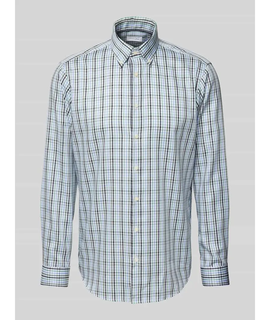 obrazek 1 Koszula biznesowa o kroju regular fit z listwą guzikową