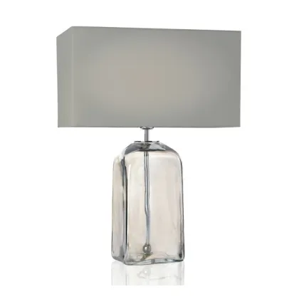Zdjęcie Elegancka szklana lampa na stół