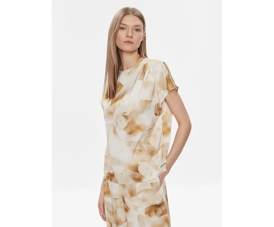 obrazek 1 Calvin Klein Bluzka K20K206888 Beżowy Regular Fit