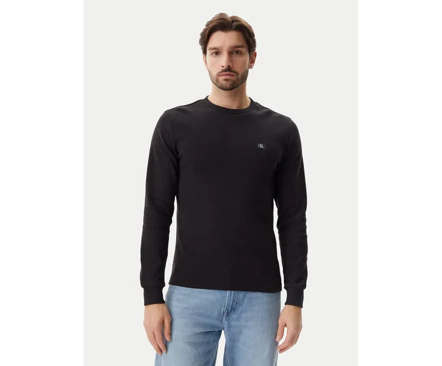 obrazek 1 Calvin Klein Jeans Longsleeve J30J327117 Czarny Regular Fit