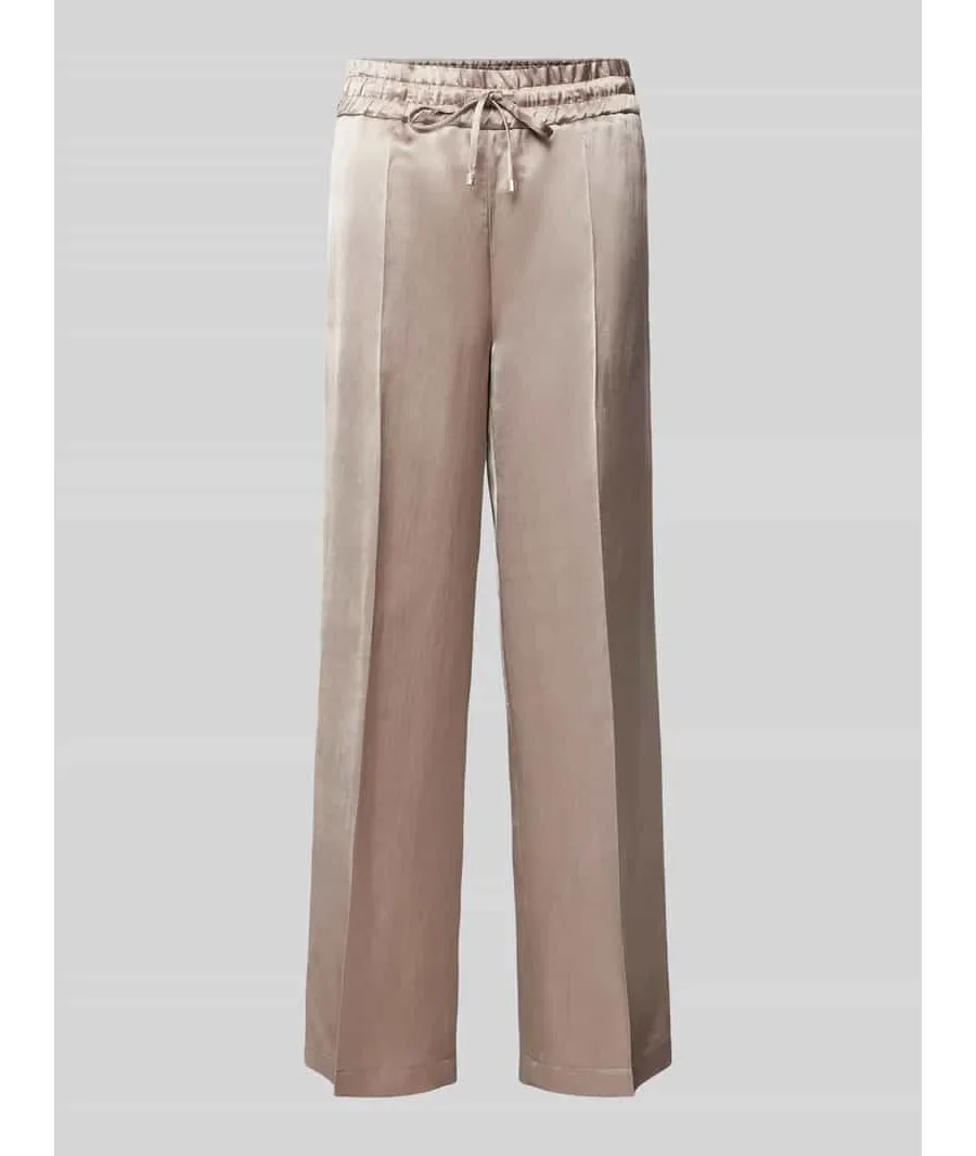 obrazek 1 Spodnie materiałowe o kroju regular fit w kant model ‘CLARA’