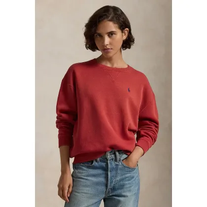 Zdjęcie Polo Ralph Lauren bluza damska kolor czerwony gładka 211943006