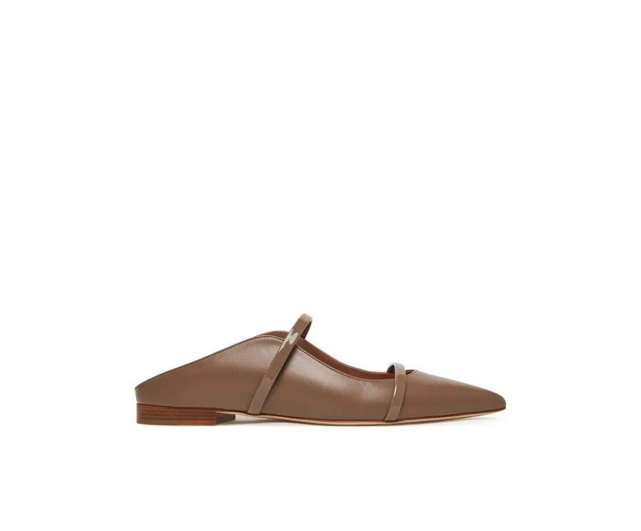 obrazek 1 MALONE SOULIERS Klapki Maureen Flat 328 Brązowy
