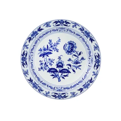 Zdjęcie Głęboki okrągły talerz z porcelany Margão inspirowany klasyczną porcelaną „India Company” - Vista Alegre